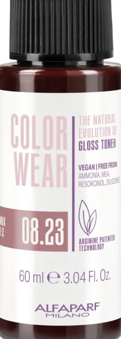 Alfaparf Milano Color Wear Gloss Toner 08.23 Soft Light Violet Golden Blonde - 60 ml