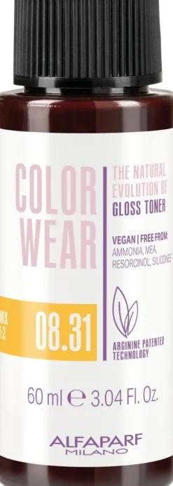 Alfaparf Milano Color Wear Gloss Toner 08.31 Soft Light Golden Ash Blonde - 60 ml