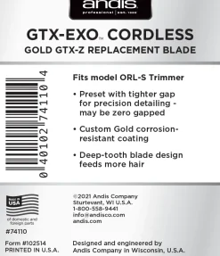 Andis GTX-EXO Cordless Gold GTX-Z Replacement Blade
