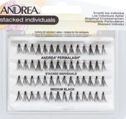 Andrea - Stacked Medium Black Single Eyelashes