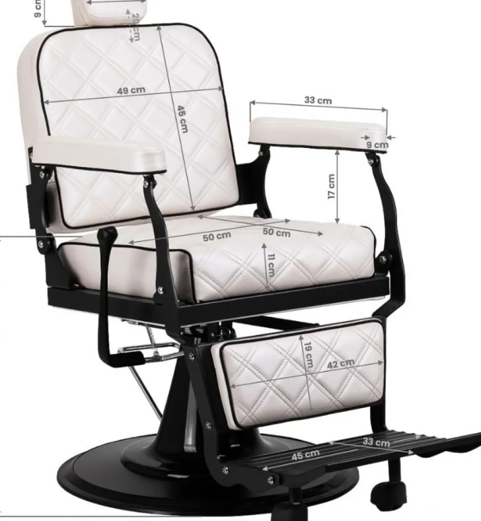 Barber Chair Carlos Extra Pearl