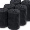 Barburys Cotton Towels Black 20x70 cm - 6 pcs