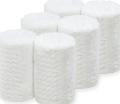 Barburys Cotton Towels White 20x70 cm - 6 pcs