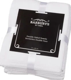 Barburys Double Sided Towels White 50x80 cm - 6 pcs