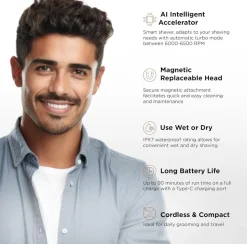 COCCO Impacto Micro Wet - Dry Shaver White