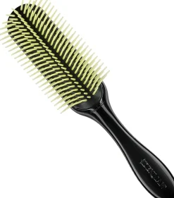 Denman D4 - 9 - Row Black Green Bristles
