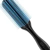 Denman D4 9-Row Black Blue Bristles