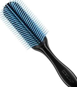 Denman D4 9-Row Black Blue Bristles