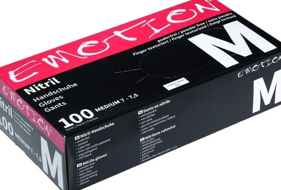 Efalock Emotion Nitril Gloves M Pow.-Free 100 Pcs