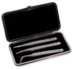 Eurostil - Set 3 individual tweezers one by one hair (U)