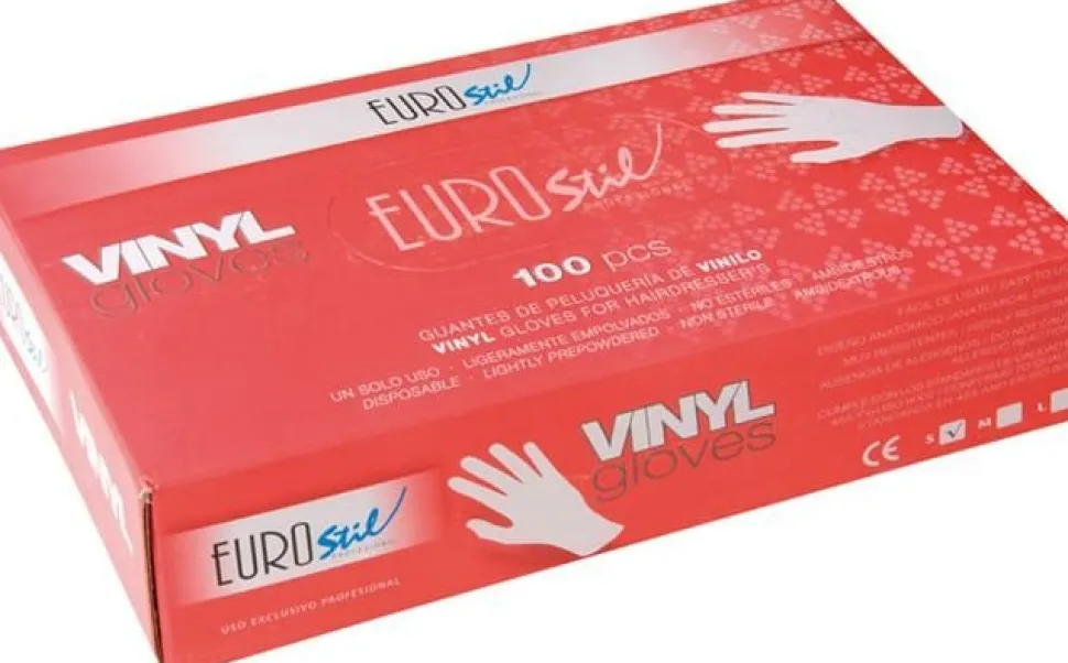 Eurostil Vinyl Gloves Small - 100 Pcs