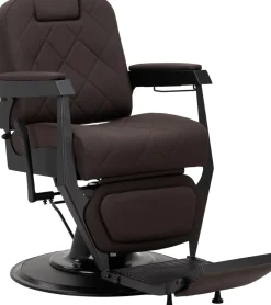 Gabbiano Barber Chair Bruno Brown & Black Frame