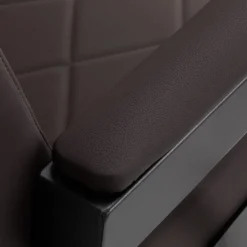 Gabbiano Barber Chair Bruno Brown & Black Frame