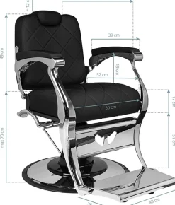 Gabbiano Barber Chair Dario Black
