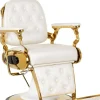 Gabbiano Barber Chair Francesco Gold White