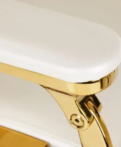 Gabbiano Barber Chair Francesco Gold White