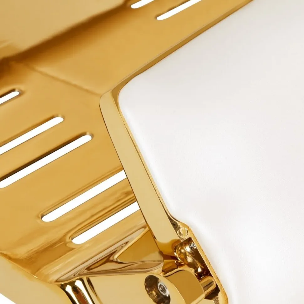 Gabbiano Barber Chair Francesco Gold White