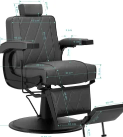 Gabbiano Barber Chair Grey BM88066