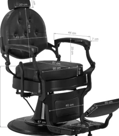 Gabbiano Barber Chair President Black