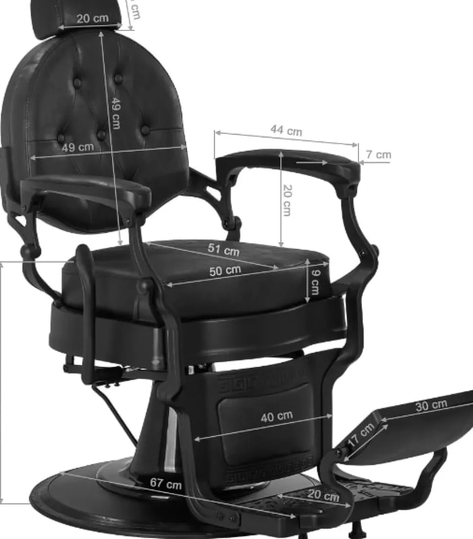Gabbiano Barber Chair President Black