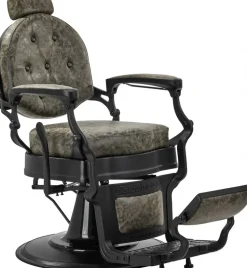 Gabbiano Barber Chair President Old Leather Green