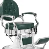 Gabbiano Barber Chair President Green-Chrome