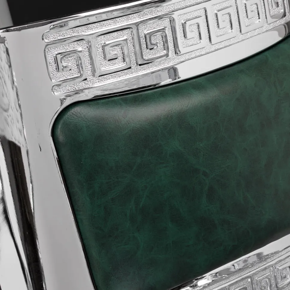 Gabbiano Barber Chair President Green-Chrome