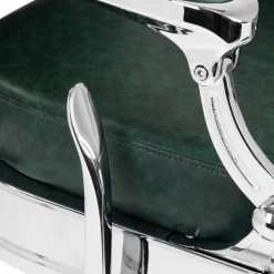 Gabbiano Barber Chair President Green-Chrome