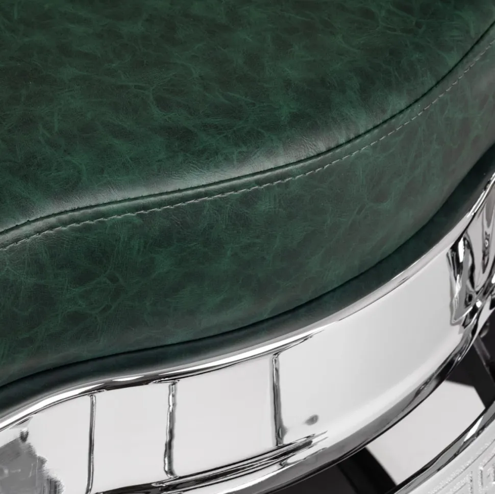 Gabbiano Barber Chair President Green-Chrome