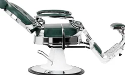 Gabbiano Barber Chair President Green-Chrome