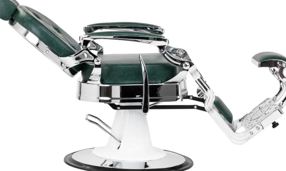 Gabbiano Barber Chair President Green-Chrome