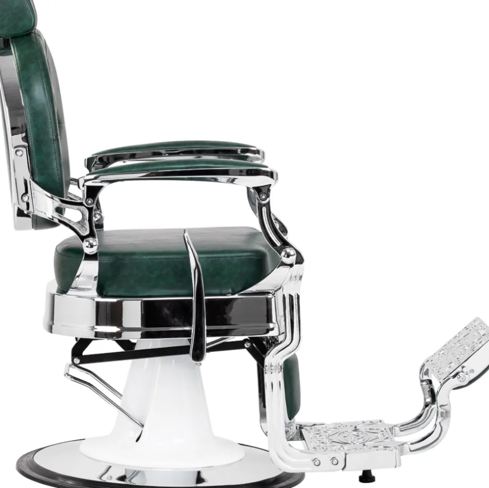 Gabbiano Barber Chair President Green-Chrome