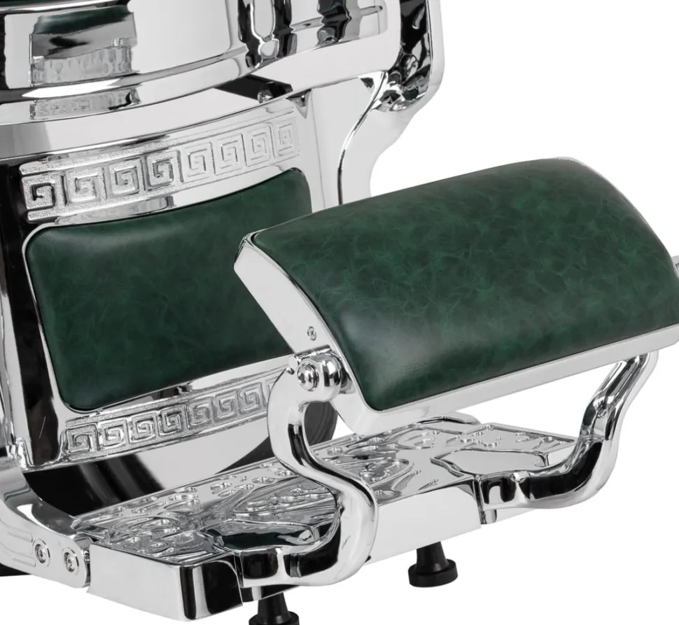 Gabbiano Barber Chair President Green-Chrome