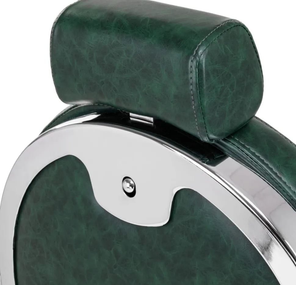 Gabbiano Barber Chair President Green-Chrome