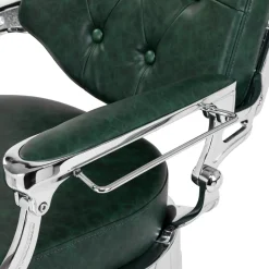 Gabbiano Barber Chair President Green-Chrome
