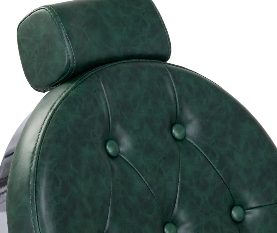 Gabbiano Barber Chair President Green-Chrome