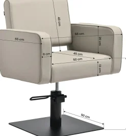 Gabbiano Bilbao Hairdressing Chair - Gray Beige