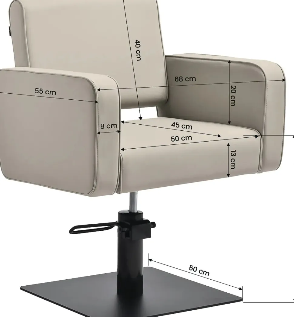 Gabbiano Bilbao Hairdressing Chair - Gray Beige