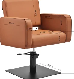 Gabbiano Bilbao Hairdressing Chair - Brown