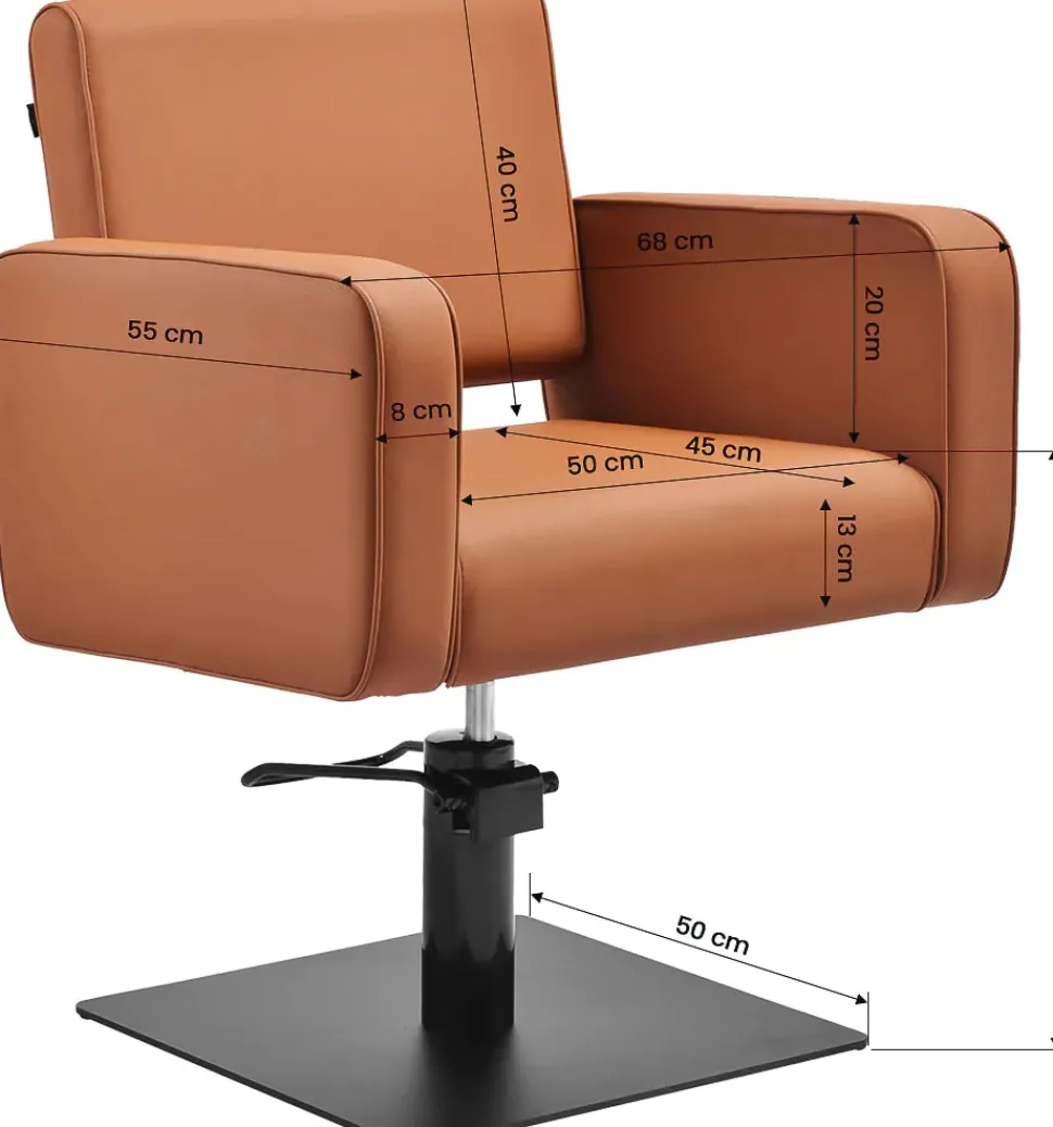 Gabbiano Bilbao Hairdressing Chair - Brown