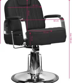 Gabbiano Black Stern Barber Chair