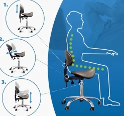 Gabbiano Cosmetic Stool Giovanni Black