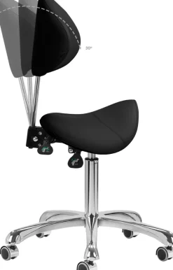 Gabbiano Cosmetic Stool Giovanni Black