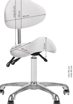 Gabbiano Cosmetic Stool Giovanni White