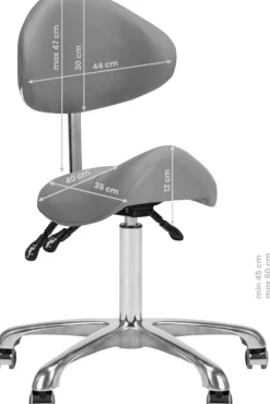 Gabbiano Cosmetic Stool Giovanni Grey