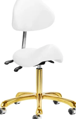 Gabbiano Cosmetic Stool Giovanni White Gold