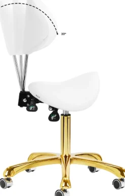 Gabbiano Cosmetic Stool Giovanni White Gold