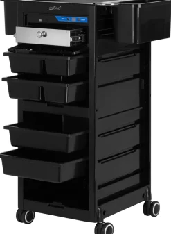 Gabbiano Hairdresser Helper With UV Sterilizer Black