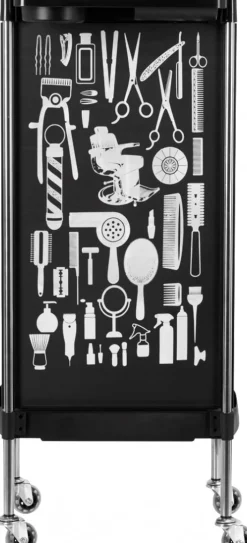 Gabbiano Hairdresser Trolley Black Graphics