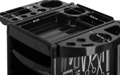 Gabbiano Hairdresser Trolley Black Graphics